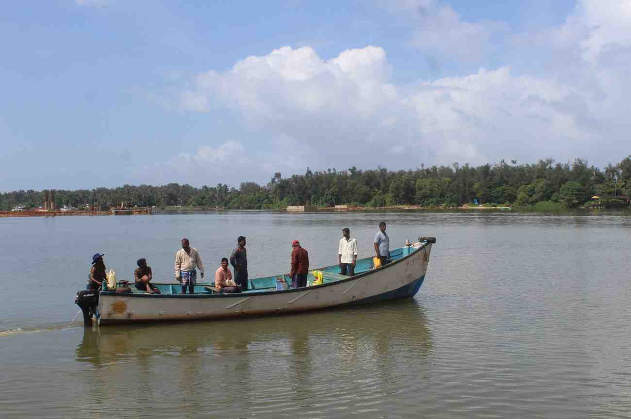 Film crew working on a night shoot