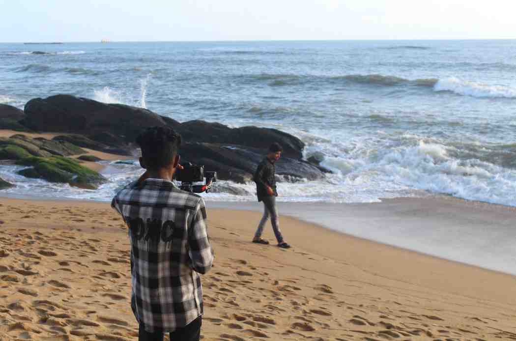 Behind the scenes of a special effects sequence