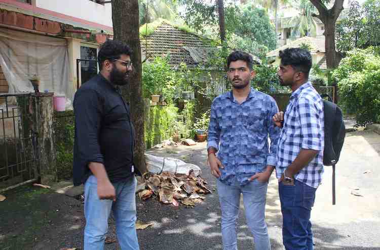 Behind the scenes shot of a car scene in a movie