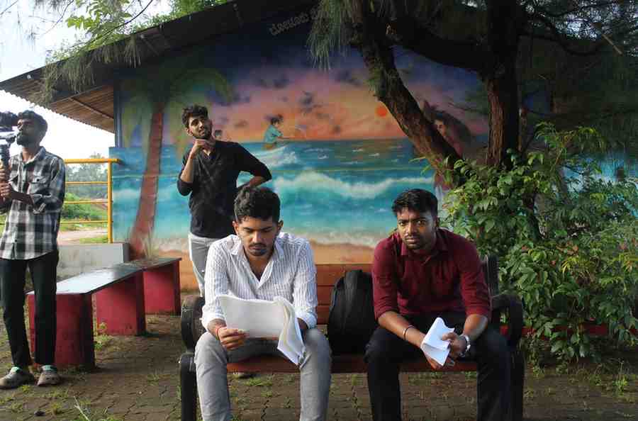 Camera operator filming a scene