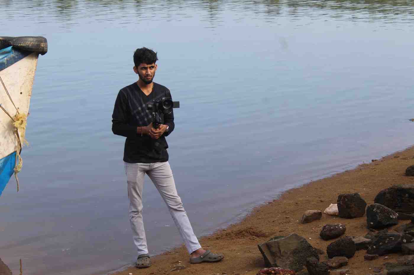 Film crew on a location shoot