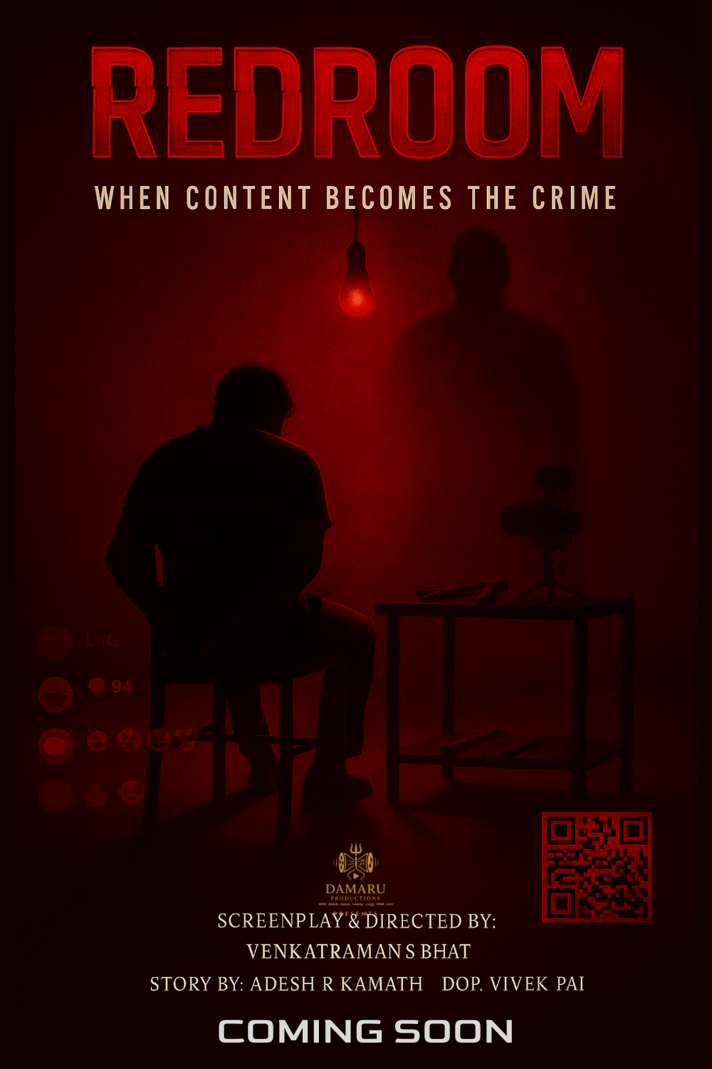 Upcoming movie poster for a psychological crime dark movie